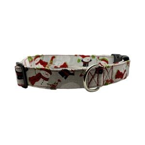 1” Christmas Dog Collar - White/Snowmen